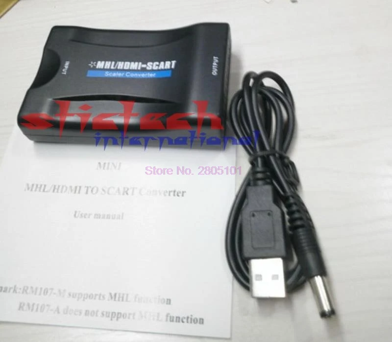 Dhl ИЛИ ems 50 наборов HDMI к SCART аудио видео конвертер адаптер смартфон ПК HDTV Новый