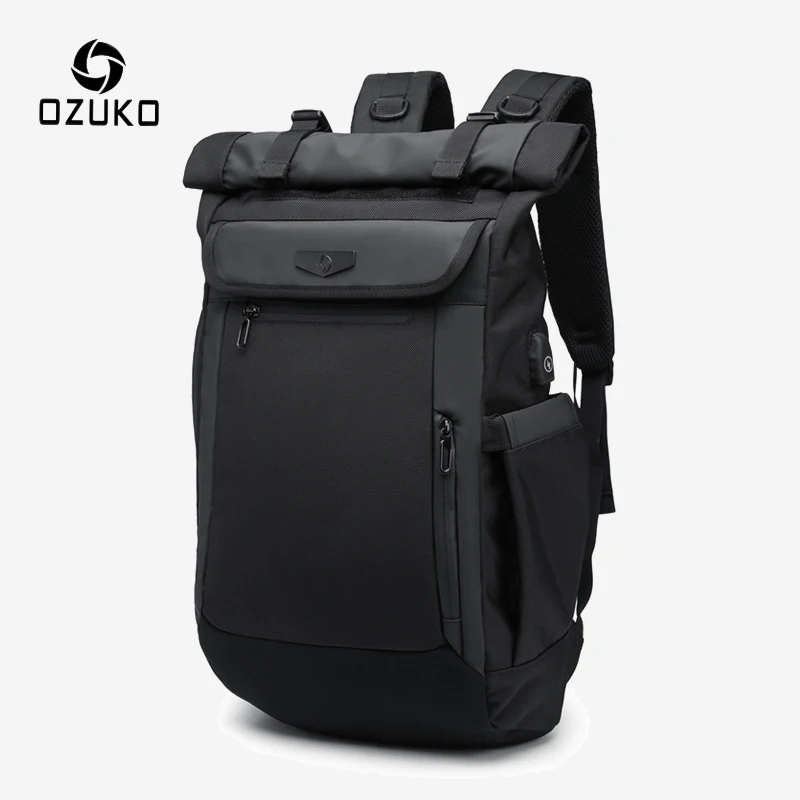 

Мужской водонепроницаемый рюкзак для ноутбука 15,6 дюйма с USB-зарядкой