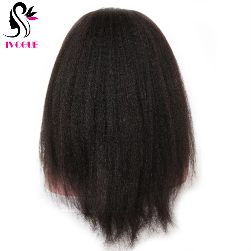 Прямые Парики Yaki из натуральных волос с челкой монгольские волосы Реми на коже