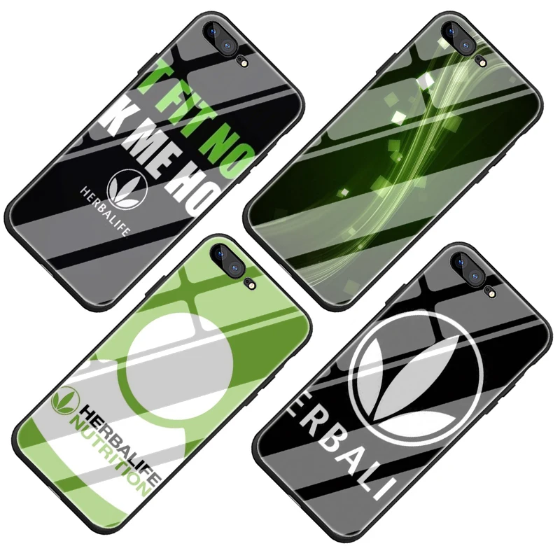 EWAU черный и зеленый чехол для телефона из закаленного стекла Herbalife для iPhone 5 5S SE 6 6s 7 8 Plus X XR XS 11 pro Max