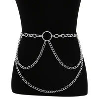 layered metal chain belt statement waist chain women body jewelry festival fashion rave wear vintage costume sexy accessory