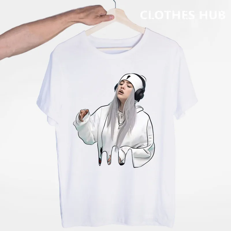 Billie Eilish футболка с круглым вырезом и короткими рукавами Летняя Повседневная модная футболка унисекс для мужчин и женщин