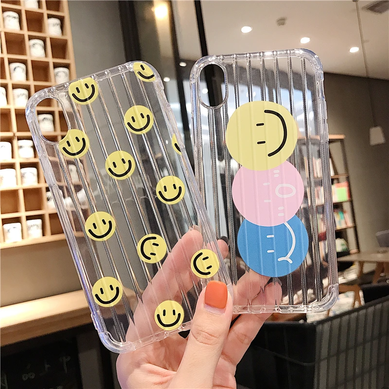 Милый и простой прозрачный чехол для iPhone 6 6s 7 8 plus X XR XS MAX роскошный держатель