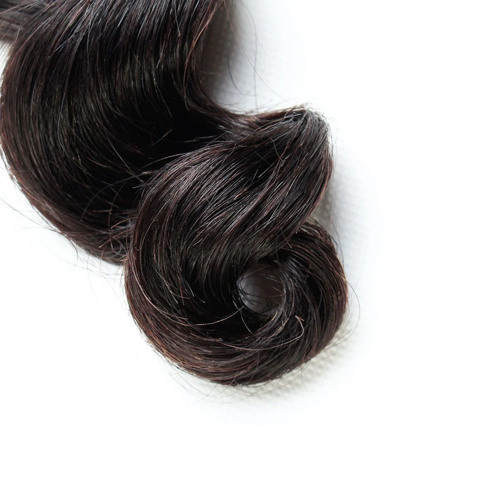 

100% Unprocessed Malaysian Human Hair Weave Loose Wave Remy Human Hair Extensions Human Hair Bundles 3Pcs Natural Black iVogue