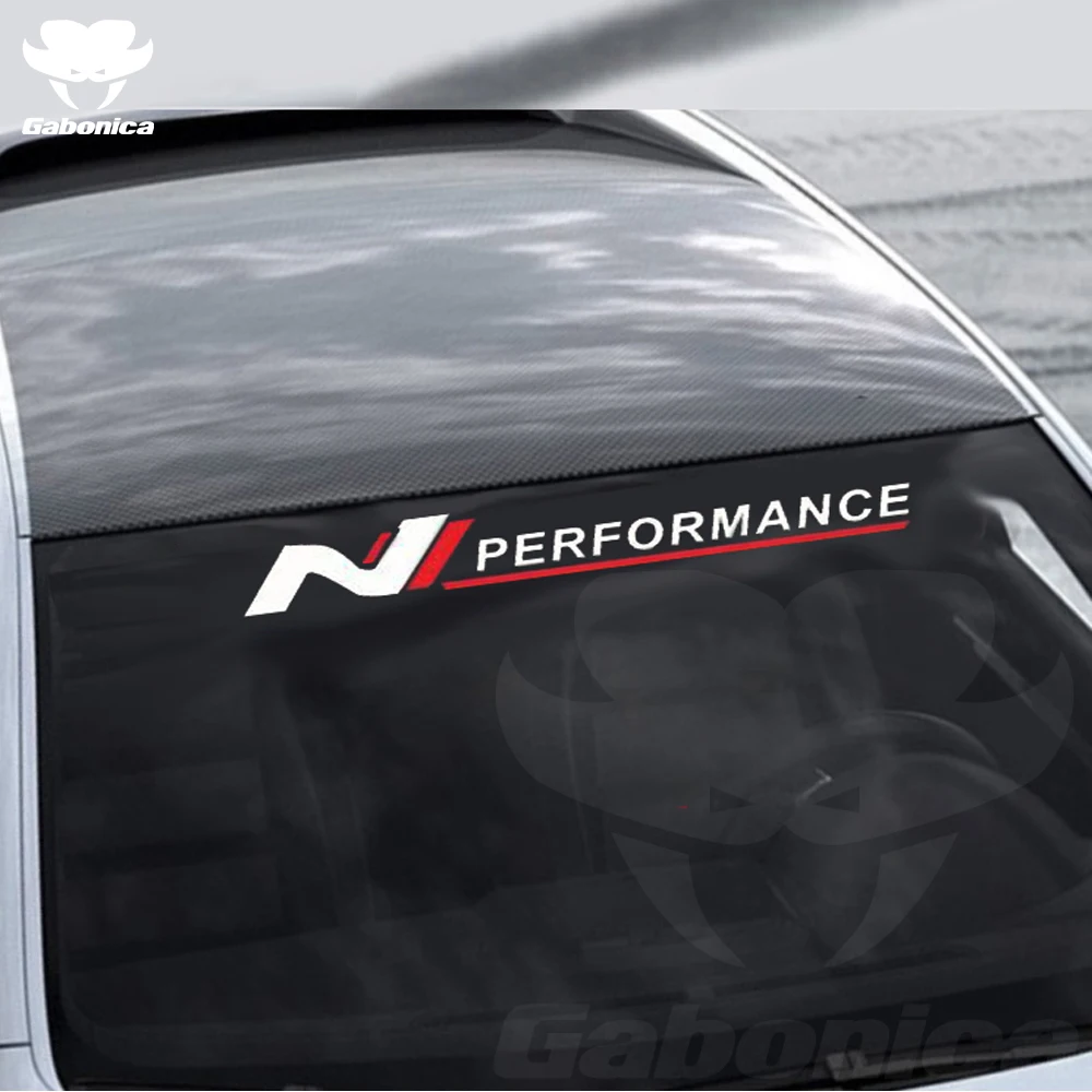 

N performance Car windscreen windshield sticker For Hyundai Creta Azera Eon Kauai i10 i20 i30 i40 ix35 Veloster Decor Sticker