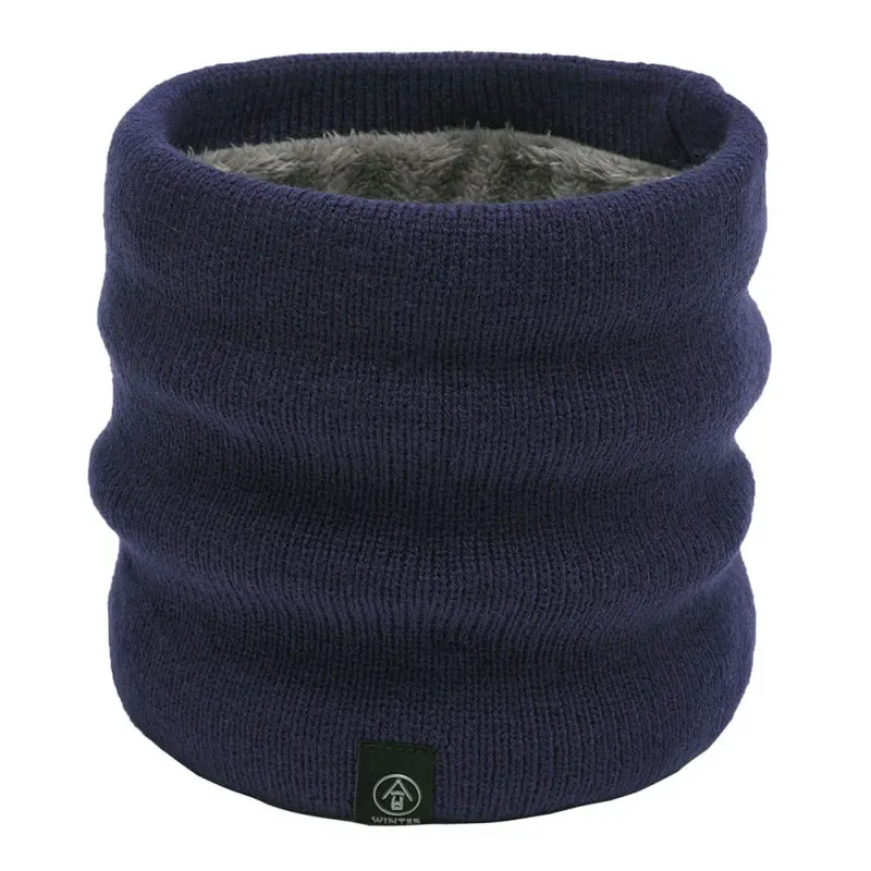 Унисекс, зимние мужские и женские теплые вязаные шарфы-кольца, толстые эластичные вязаные шарфы для детей, теплые плюшевые полиэстеровый шарф