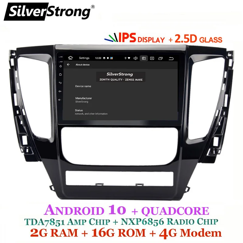 SilverStrong CARPLAY ips matrix Android10.0 4G модем Автомобильный gps для Mitsubishi Pajero 2018 + Радио RDS