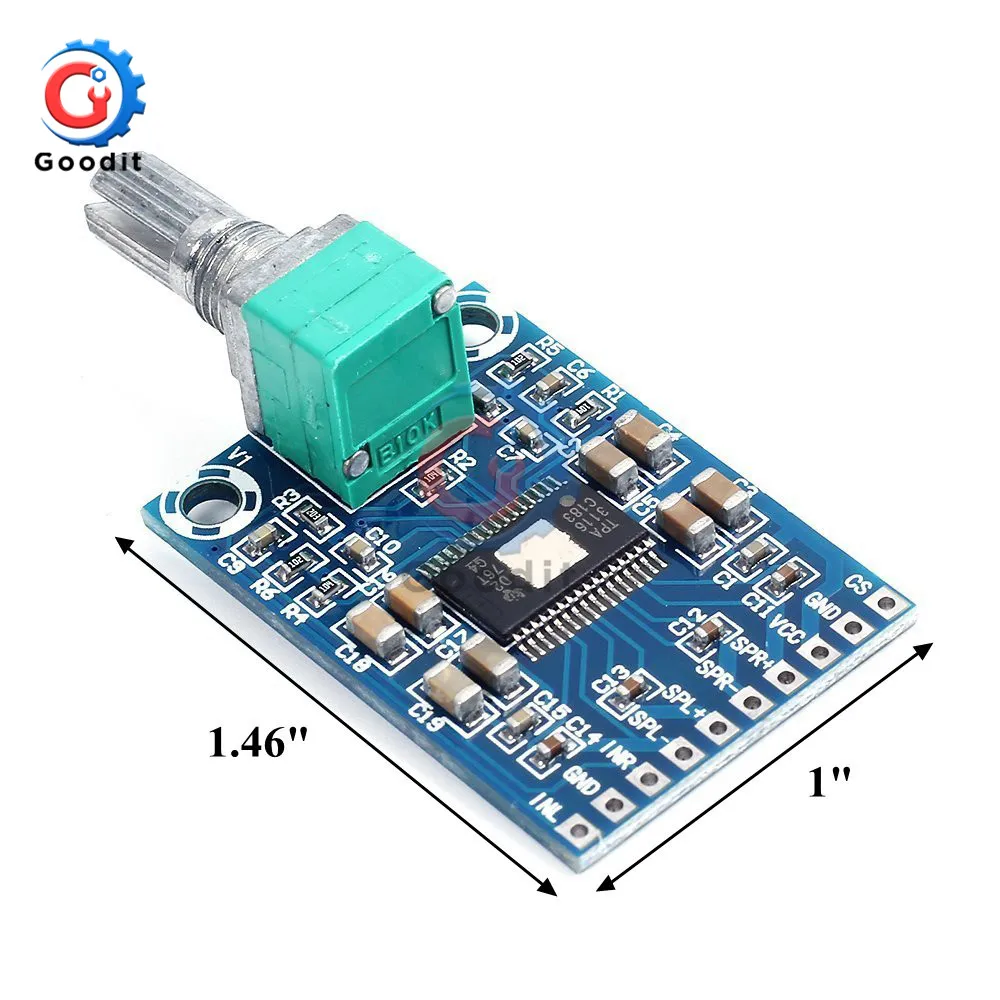 TPA3116 D2 модуль усилителя 2X50W плата цифрового стерео аудио DC 12-24V w/потенциометр с