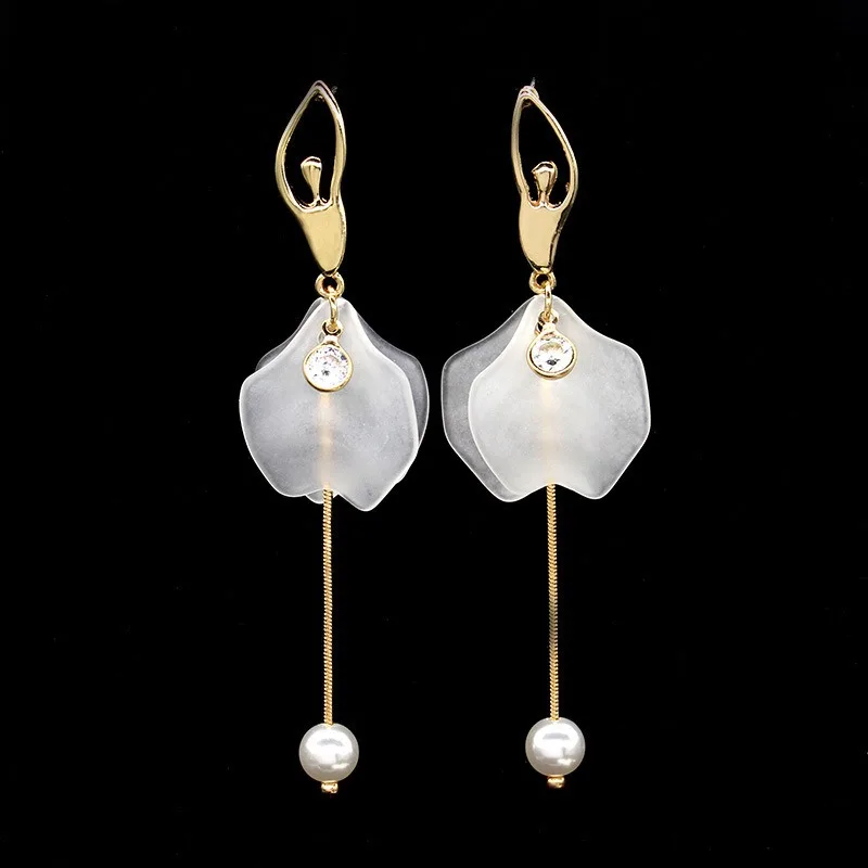 Женские серьги подвески с кисточками жемчугом для девочек аксессуары танцев