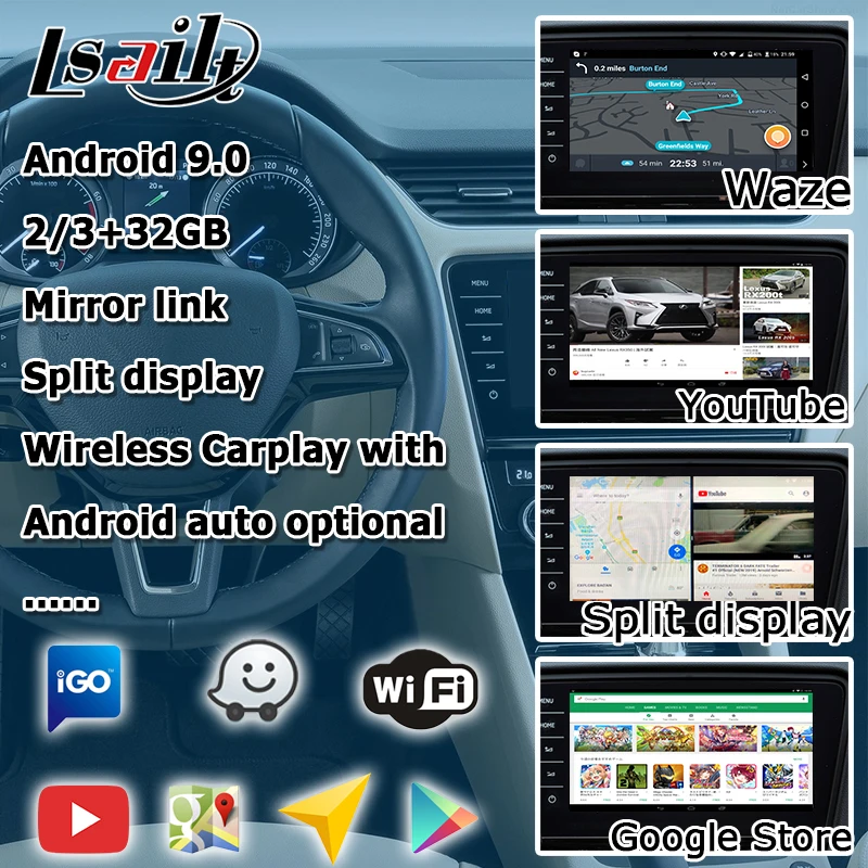 Интерфейс Android / carplay для Skoda Octavia Superb 6 5 8 9 2 дюймов discover pro MIB MQB видеоинтерфейс GPS