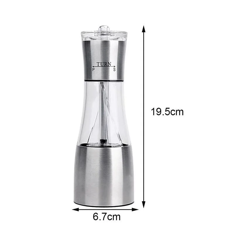 

2 In 1 Stainless Steel Electric Automatic Pepper Salt Seasoning Grinding Tools Kitchen Mill For Cooking Restaurant Spice 2021