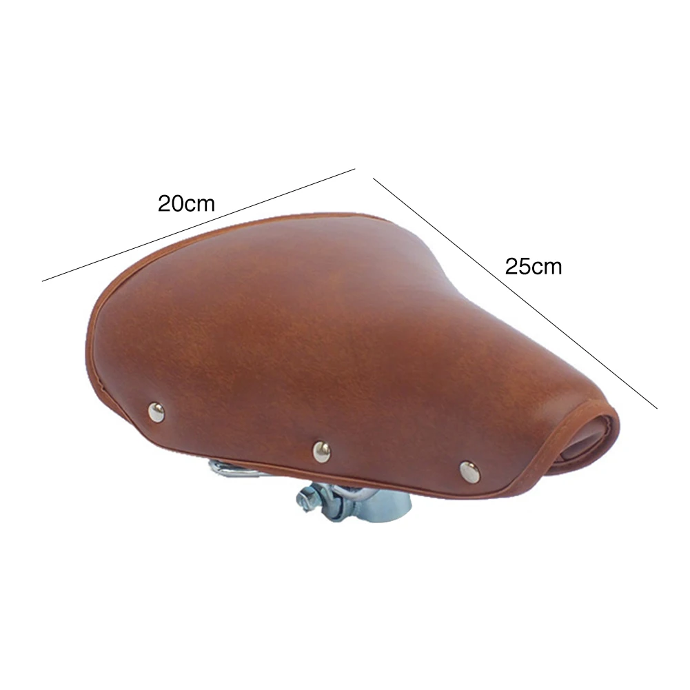 PU Leather Wear Resistant Brown Bicycle Saddle Spring Fixed Easy Install Professional Smooth Vintage Non-Slip Soft Seat Cushion | Спорт и