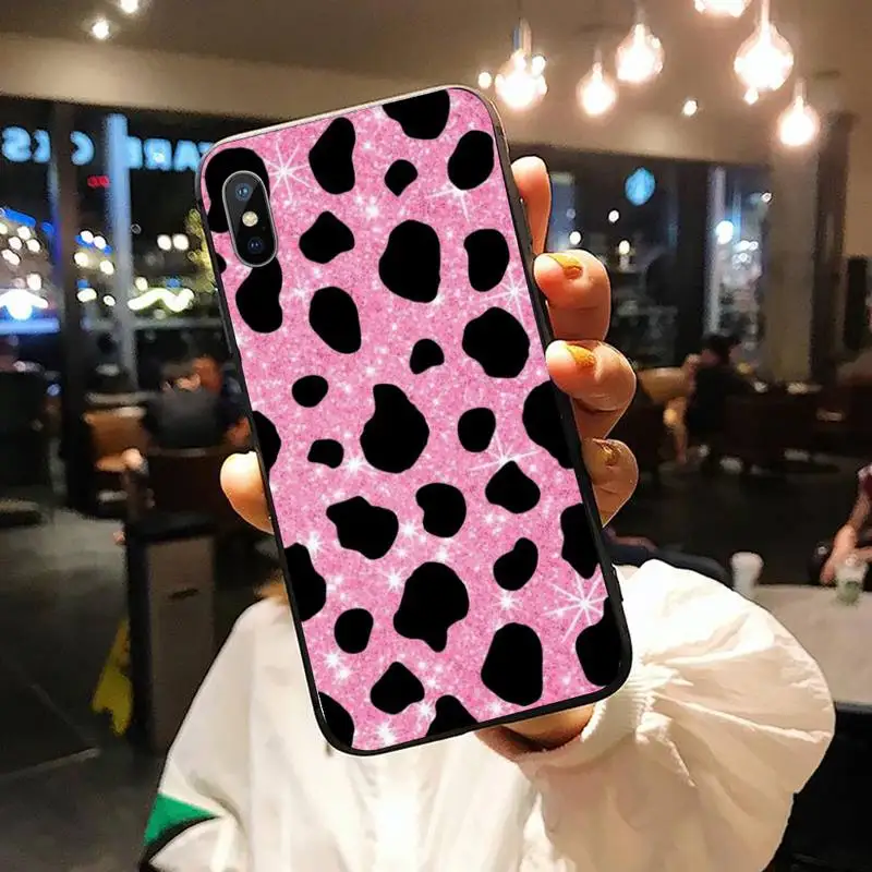 

cow milk print pattern animal Phone Cases for iPhone 11 12 pro XS MAX 8 7 6 6S Plus X 5S SE 2020 XR