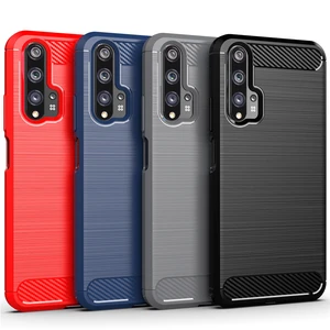 for cover huawei nova 5t case hard shockproof bumper carbon fiber phone cover for huawei nova 5t case huawei nova 5t 6 se fundas free global shipping
