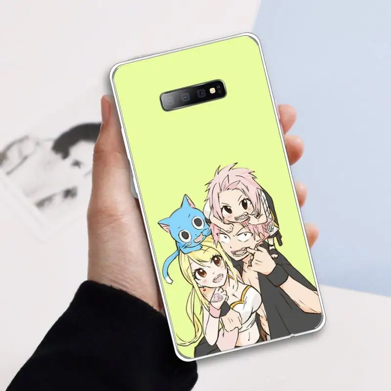 

FAIRY TAIL Japan anime cover funda coque Phone Case Transparent For Samsung Galaxy S A 5 7 8 9 2015 20 edge plus 10 e lite 2019