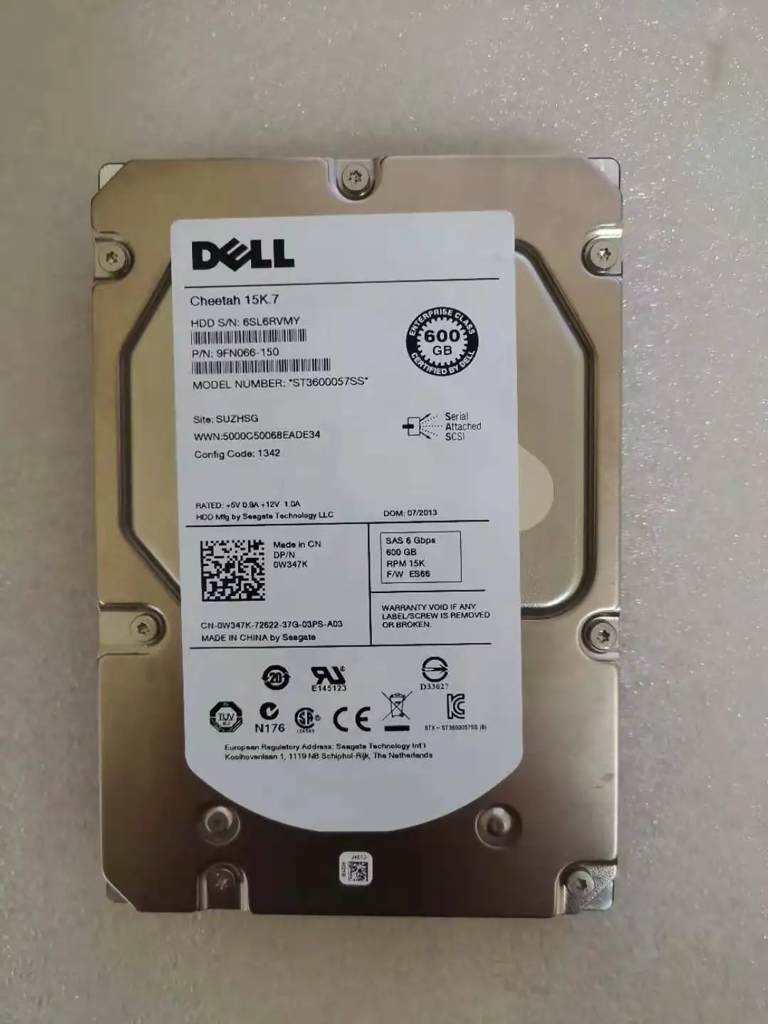 HDD DELL 0W347K ST3600057SS 600G 3, 5 15000 15K.7 SAS