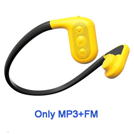 Tayogo Bluetooth костная проводимость водонепроницаемый MP3 HIFI наушники mp3 плеер с радио FM bluetooth шагомер для плавания спорта - Цвет: Yellow only mp3