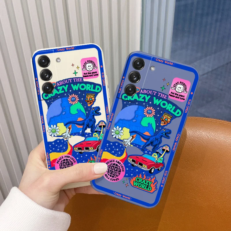 

Fluorescent Planet Soft Case For Samsung Galaxy S21 S20 FE S10 S9 Ultra Plus S10e Note 20 ultra 10 9 Plus Shockproof Phone Cover