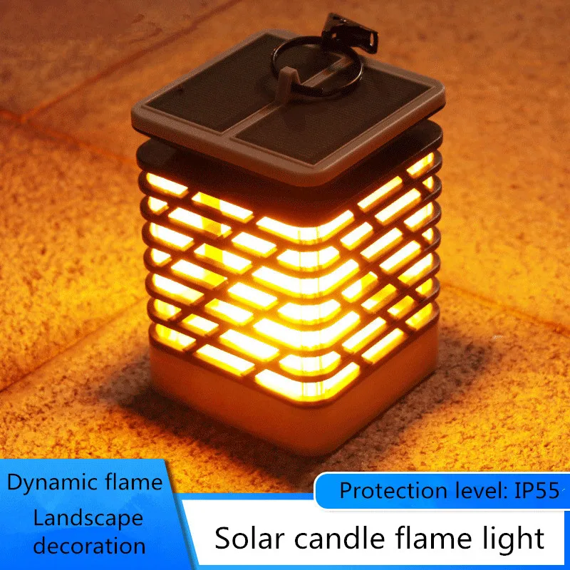 

LED Solar Light Outdoor Courtyard Landscape Waterproof Decoration Night Light Polysilicon Plate NI-MH AA Simulation Flame Light