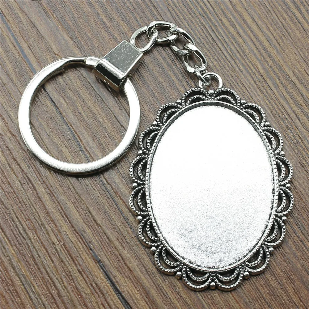 Модный Овальный цветочный стиль 2 цвета 30x40 мм Камея Кабошон основа Подвески