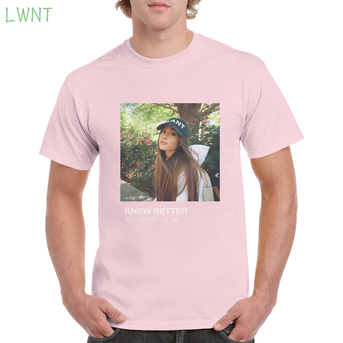 

100% Cotton kawaii Ariana Grande positions print Tee sweet music singer cover t shirt oversized gothic punk women/men's T-Shirts