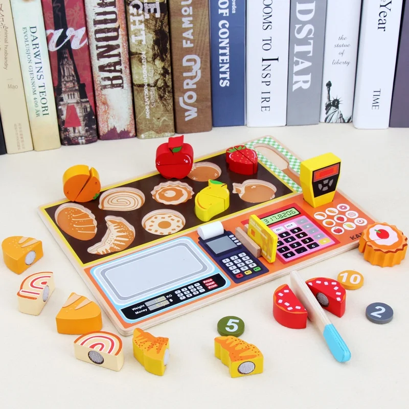 Kabi фруктовый магазин детский деревянный игровой домик посмотрите на симуляцию