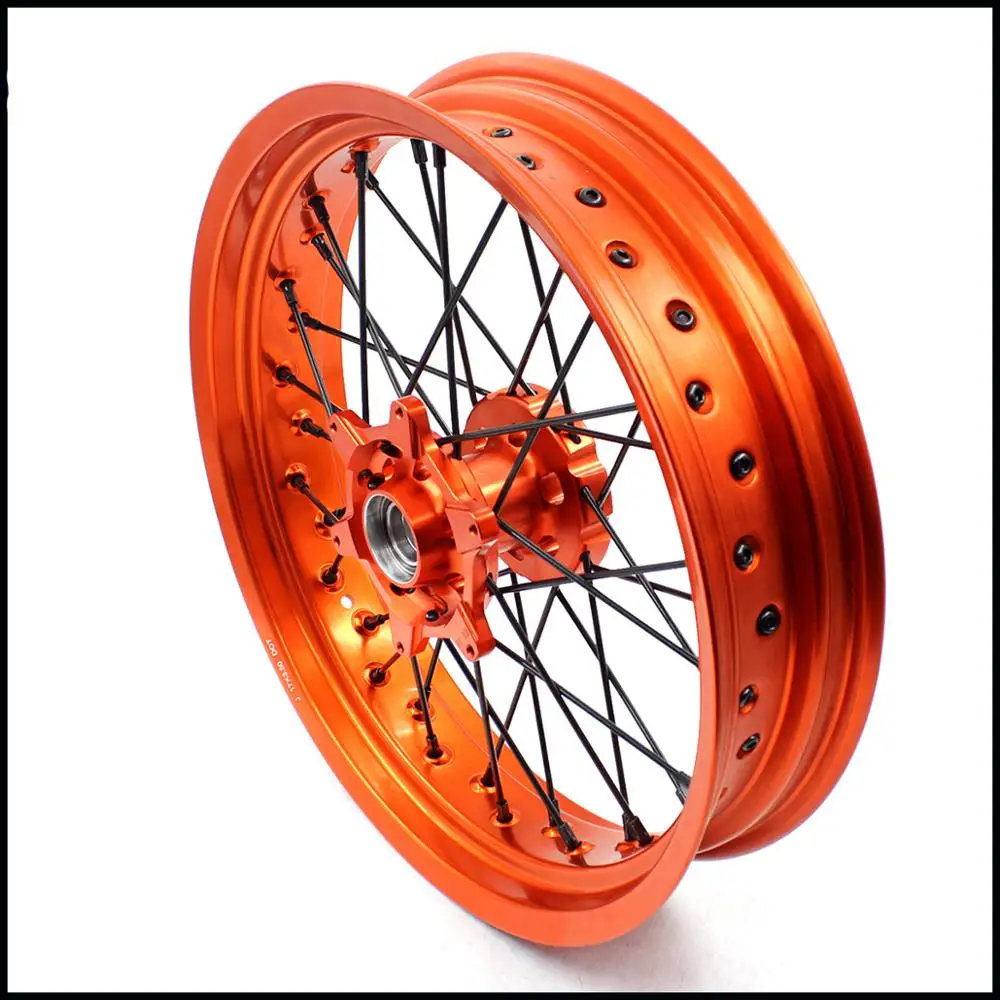 3 5/5 0 Supermoto Wheels Supermotard Rim Set для KTM SXF XC XCW XCF EXC EXCF 125 530 2003 2019 Orange Black Speak|Колеса| |