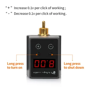Новейший беспроводной источник питания, мини-источник питания для татуировок, портативный ЖК-экран, разъем RCADC, поставщик для тату-ручки