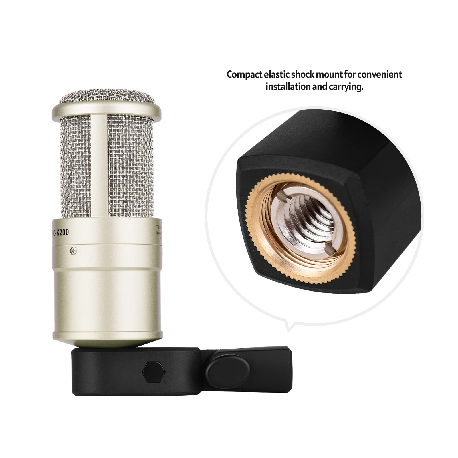 

TAKSTAR PC-K200 Cardioid-directional Condenser Recording Microphone Metal Structure Wide Frequency