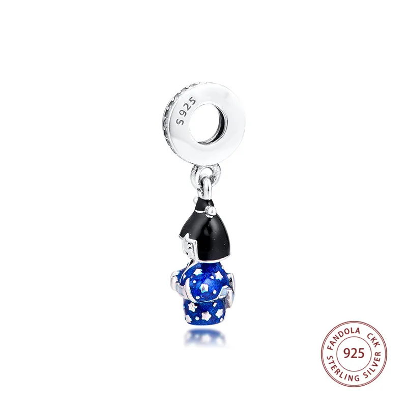 2020 Spring Fit Original Pandora Charms Bracelet 925 Sterling Silver Japanese Doll in Blue Kimono Beads for Women Jewelry Making | Украшения