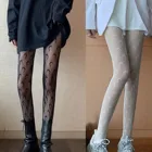 Женские ажурные сетчатые кружевные колготки с принтом Луны, облегающие чулки, повседневные Ночные Клубные колготки, сексуальные черные чулки для косплея