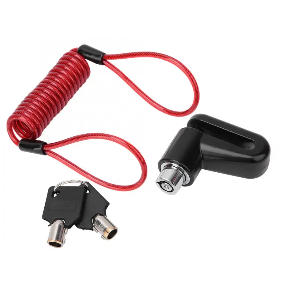 Черный Противоугонный замок дискового тормоза с кабелем напоминания для Mijia M365