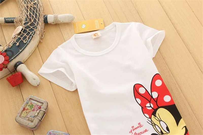 Детская футболка с Минни и Микки Лидер продаж 2019 года дешевая летняя детская