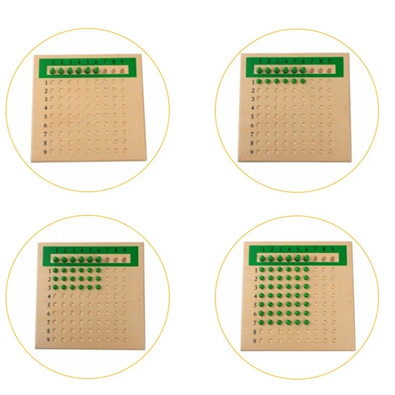 Монтессори обучающая деревянная игрушка умножение и разделение доска из бисера