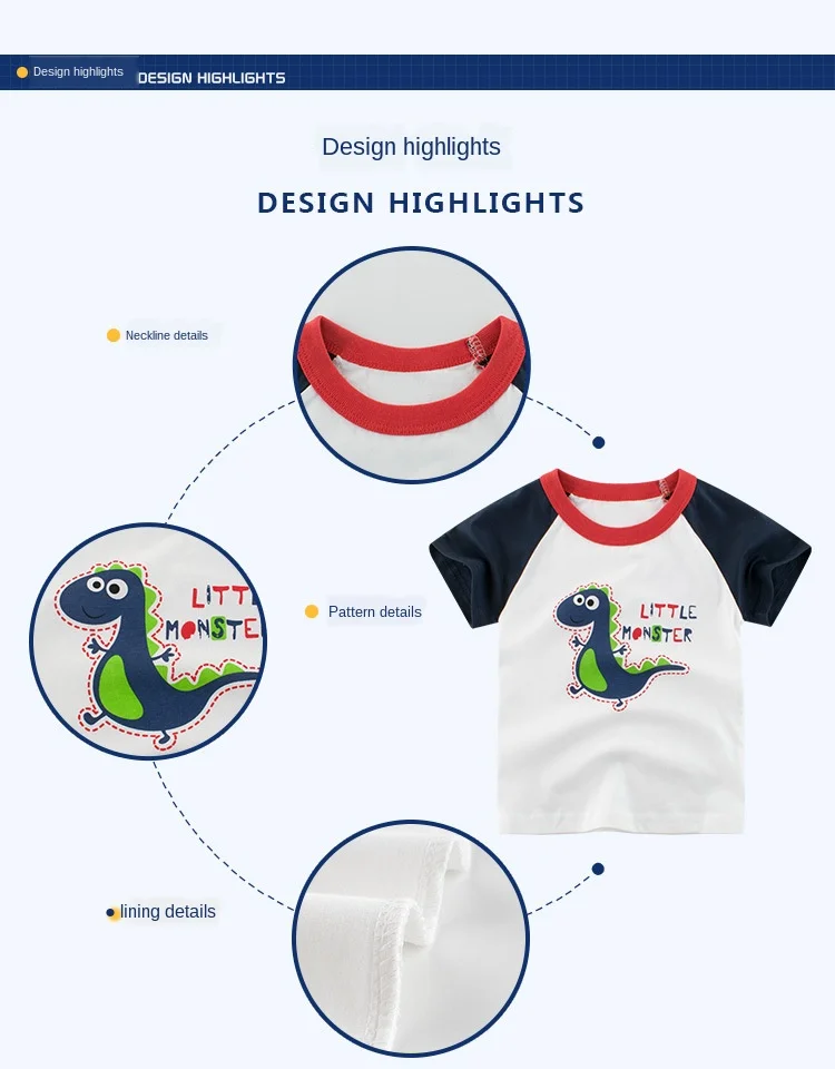 

Children Cotton Short Sleeve T-shirt Boy Half Sleeve Shirt Baby Clothes