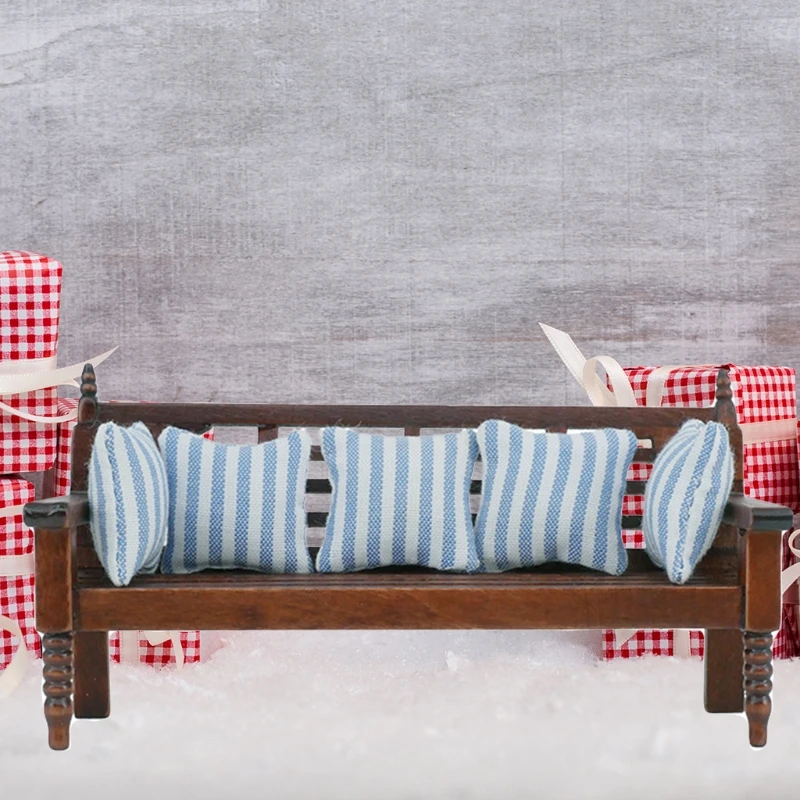 

Миниатюрные аксессуары для кукольного мини-домика, модель дивана, подушки, мебель для дома, ролевая игра, 1/12