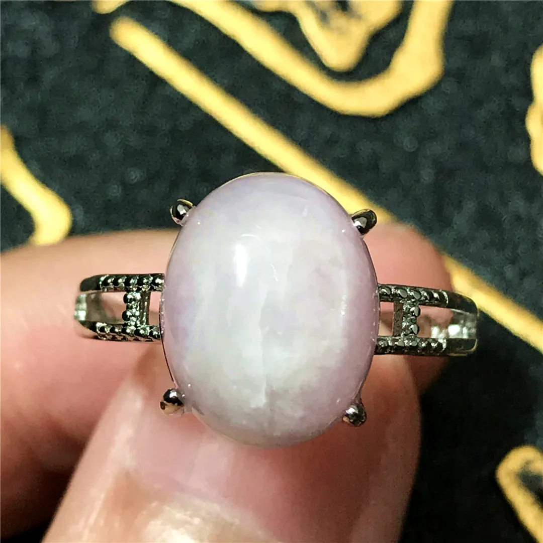 Кольцо из натурального фиолетового кунцит для женщин и мужчин восстанавливающий