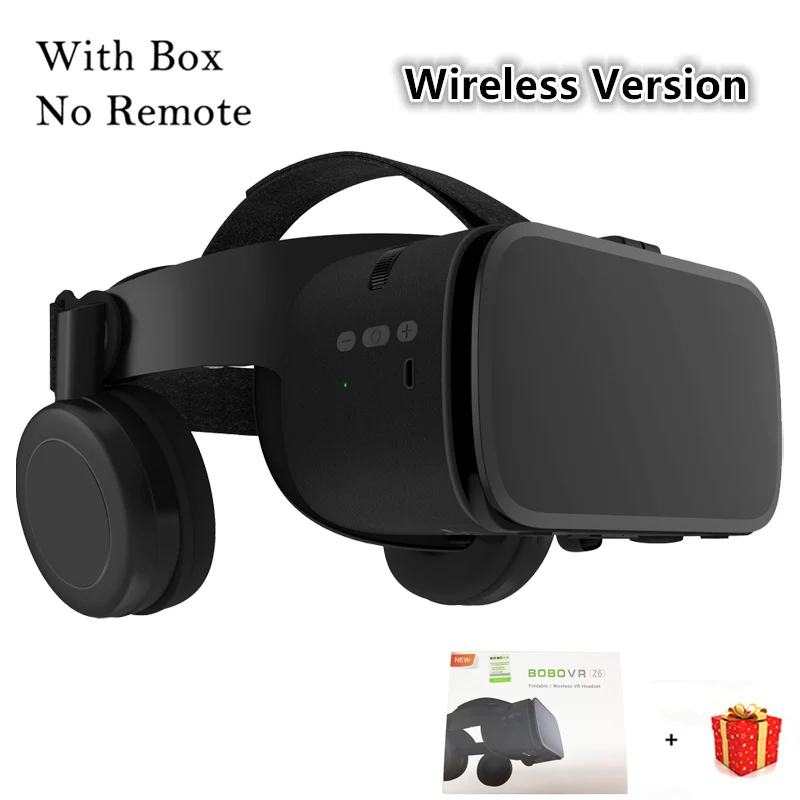 With Box No Remote Bobo VR Bobovr Z6 Bluetooth 3 D шлем Viar 3D очки виртуальной реальности гарнитура шлем очки линзы видео для телефона смартфон - Цвет: With Box No Remote