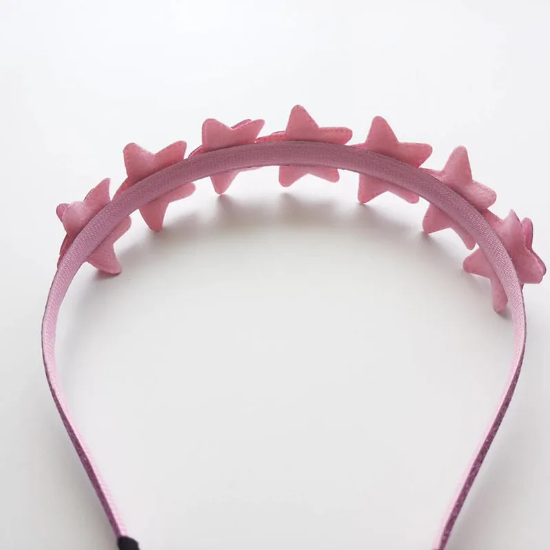 Shimmer Powder Pink Pointed Star Hair Hoop Boutique Princess Headwear Girls Accessories Children Headbands Baby Hairbands | Аксессуары