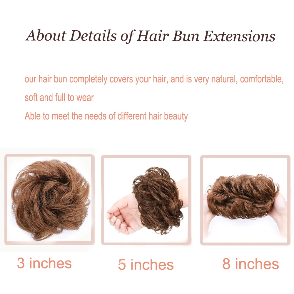 Грязные волосы пучок резинки накладные синтетический парик кольцо обертывание