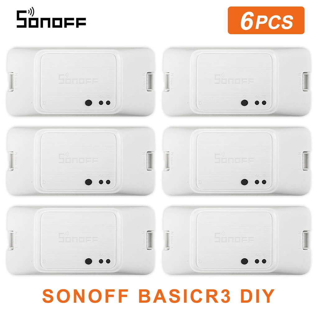 

SONOFF BASICR3 WIFI DIY умный переключатель Alexa Google пульт дистанционного управления таймер расписание 10А/2200 Вт беспроводной пульт дистанционного упр...