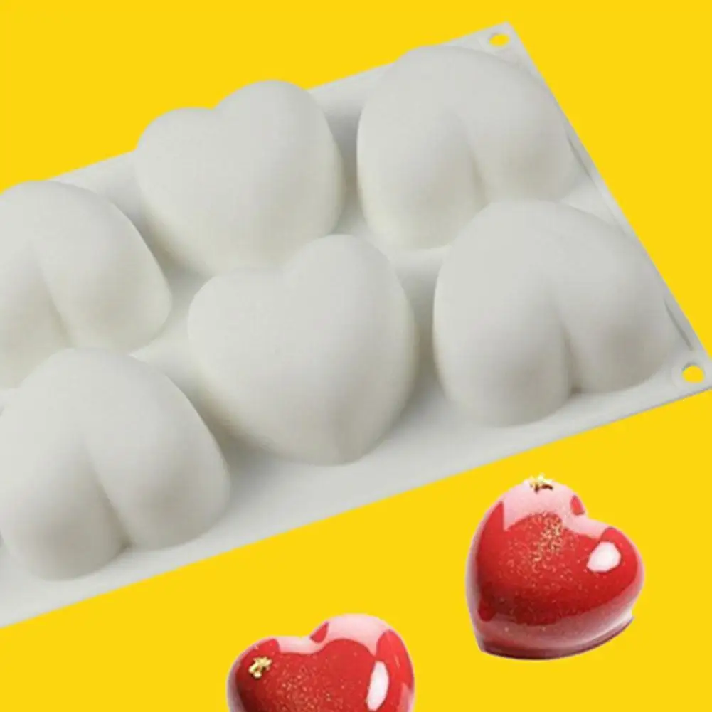 

8 Cells Cake Mold Heart-shaped Mousse Cake Mould French Mold Day Baking Dessert Chocolate Valentine's Tools Silicone Jelly H4L5