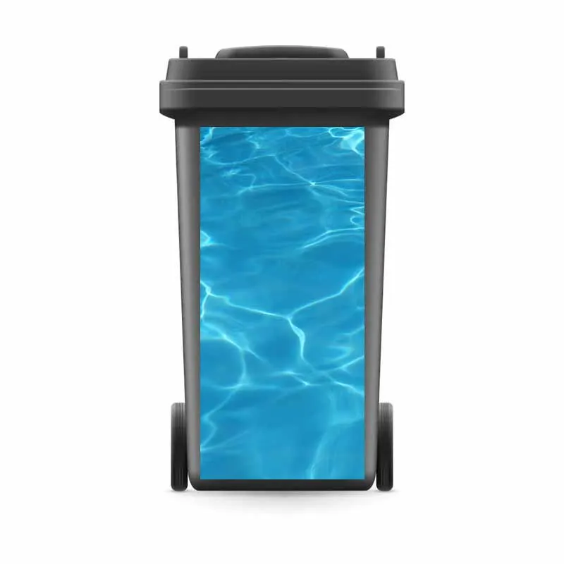 DIY мусорное ведро Стикеры голубой воды продлить настенные фотообои печать деколь