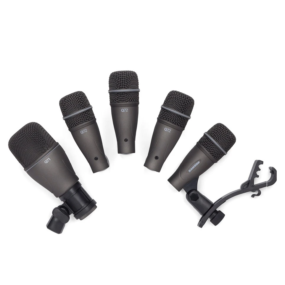 

Samson Dk705 5-piece Drum Microphone Kit Recording Set Q72 Snare Tom/q71 Drum Mic Live Performance Studio Recording Drum Mic Kit