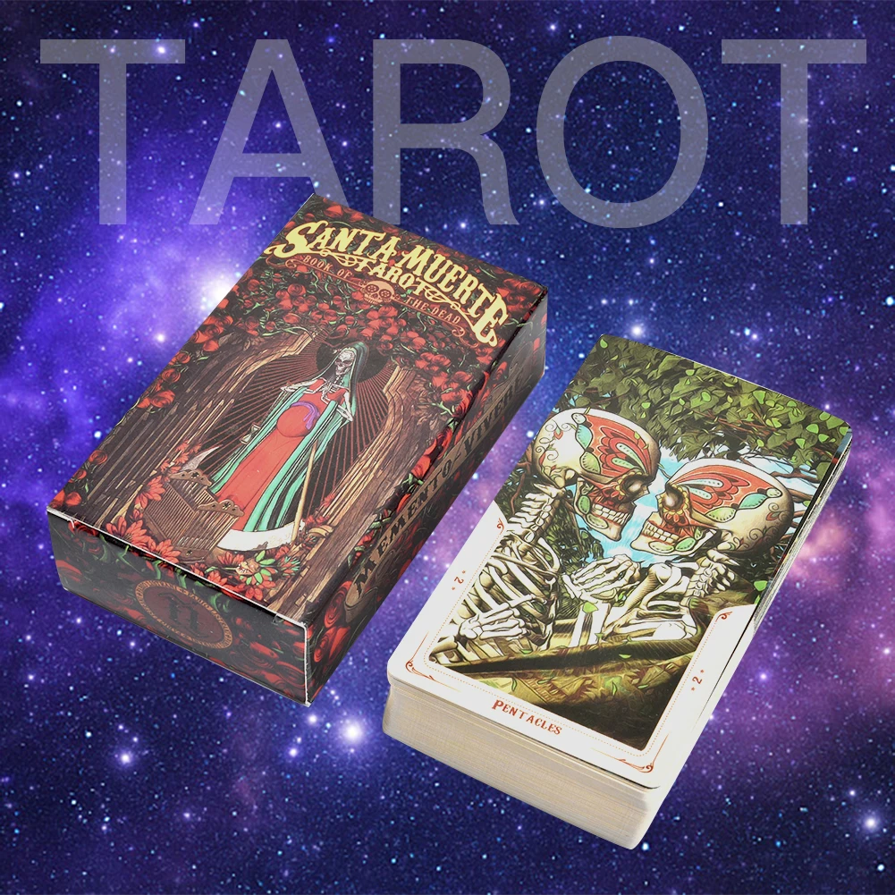 

78PCS Santa Tal Tarot Book of the Dead Suitable for Childrens Playing As A Gift English language Tarot Card