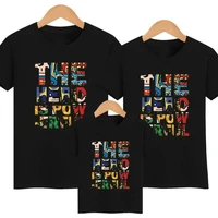 the hero family matching family outfits t shirts mom and dad and children summer vacation t shirt