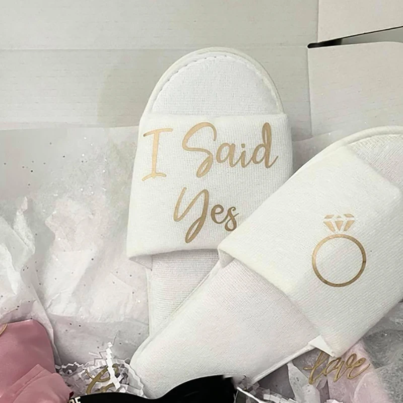 

I Said Yes slipper Bride to be Future miss to Mrs Engagement Proposal announcement Bridal shower bachelorette party wedding gift
