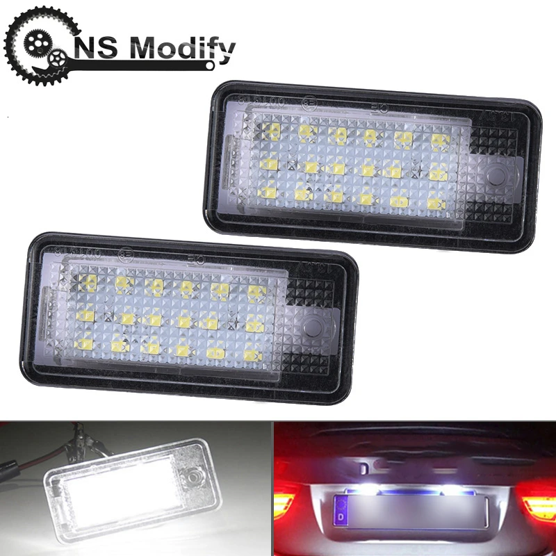 Светодиодный светильник для номерного знака NS Modify 2 шт. 18 дюймов Audi A3 S3 A4 S4 B6 A6 S6 A8 S8