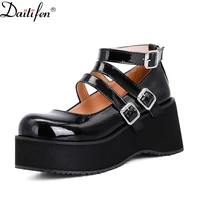 daitifen fashion women mary jean shoes thick buttom platform female ankle strap pumps shallow girls lolita shoes spring autumn