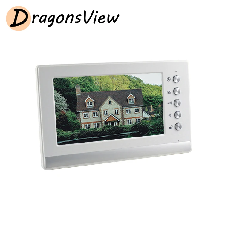 

DragonsView Video Door Phone 7-Inch Screen Villa Doorbell Infrared Night Vision Camera High Definition Image 1000TVL With Lock